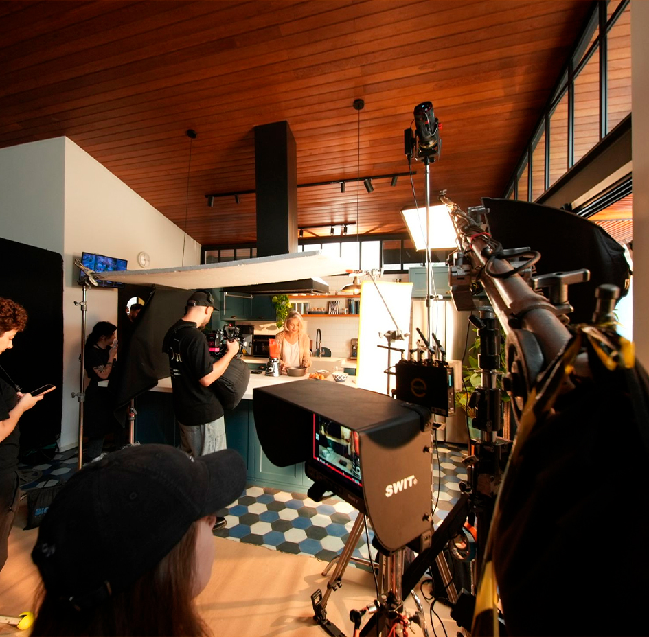 Bastidores de filmagem da campanha Oster